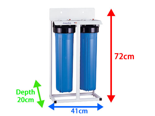 20" Big Blue whole House Stand Type 2-Stage Water Purifier