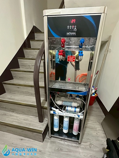 台中市南區透天冷熱雙溫落地型智慧節能飲水機實際安裝案例