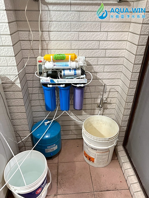 台南東區HY-3034傳統五道RO純水機廚下淨水器安裝案例