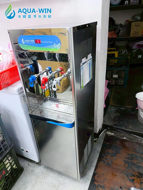 台北萬安區AW-1862立式不鏽鋼三溫飲水機餐廳安裝案例