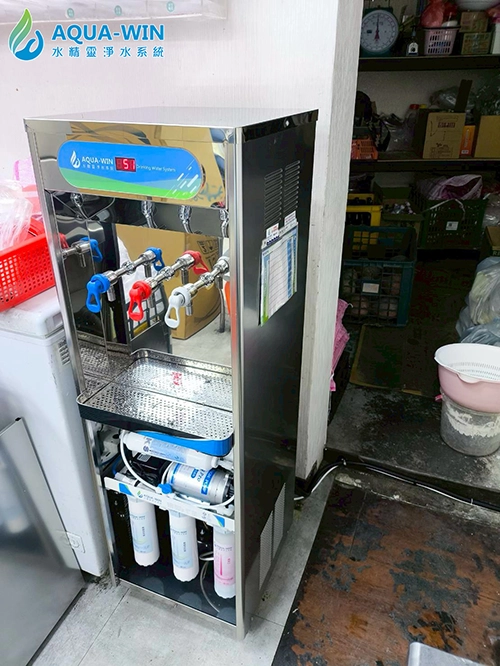 台北萬安區冰溫熱三溫落地型飲水機AW-1862商用安裝實例