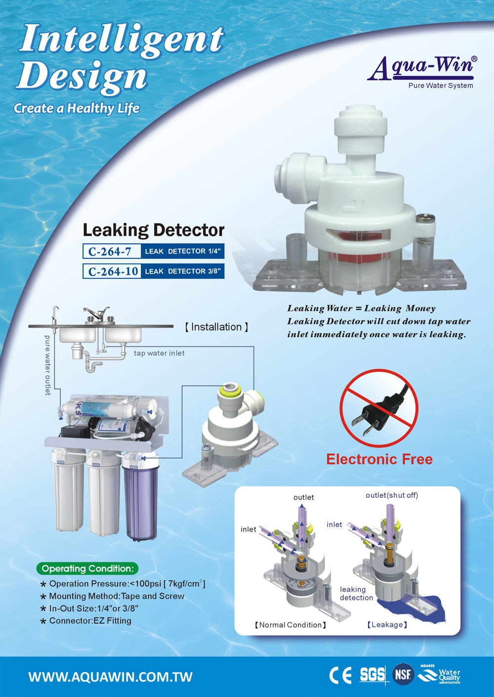 Water leak detector shut off