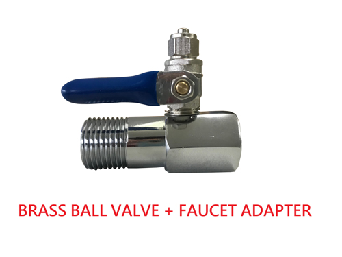 BV-EZ-FA0608 Ball Valve+Faucet Adapter 3/8" ,1/2"