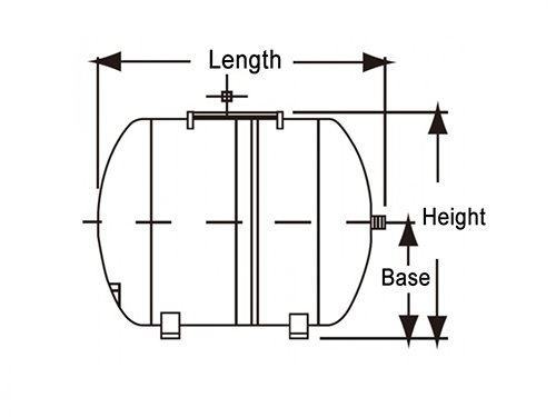 5.5GAL Horizontal Type Steel Tank (1/2" BSP)