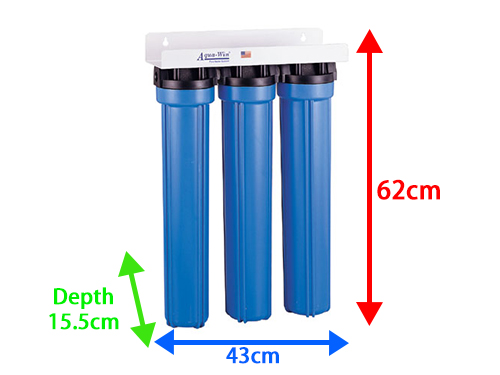 20" Whole House 3-Stage Water Filter