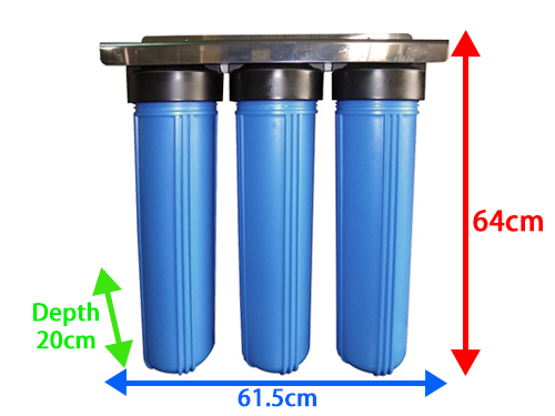 20" Big Blue SS 3-Stage Water Purifier