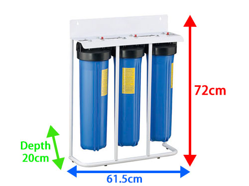 20" Big Blue whole House Stand Type 3-Stage Water Purifier