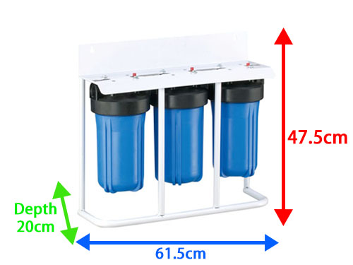 10" Big Blue whole House Stand Type 3-Stage Water Purifier