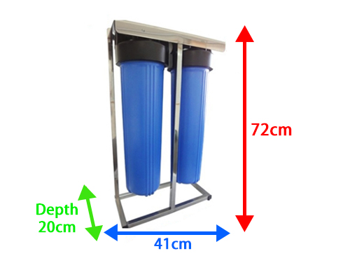 20" Big Blue SS whole House Stand Type 2-Stage Water Purifier