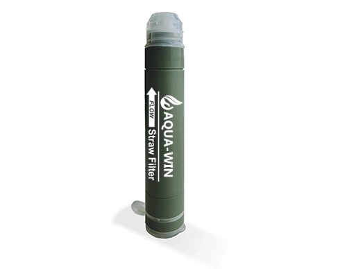 Portable Outdoor Straw Water Filter(Green / Flip-Top Lid)