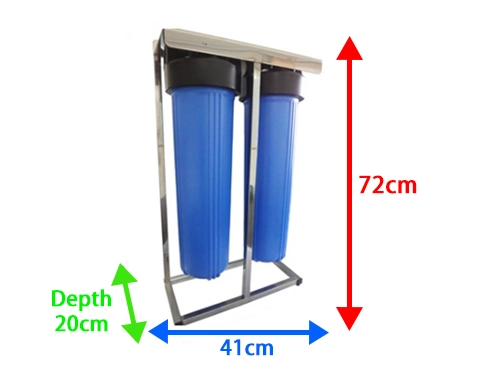 20" Big Blue SS whole House Stand Type 2-Stage Water Purifier