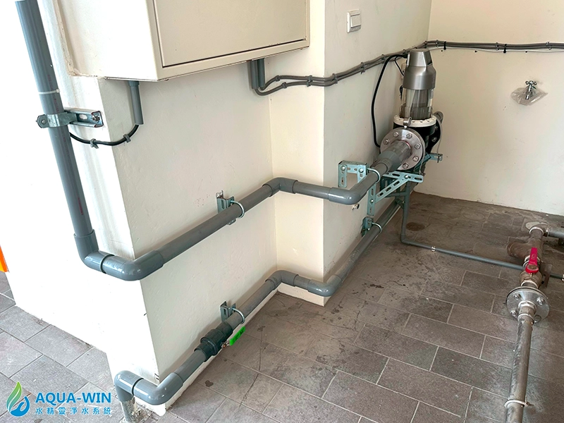 Aqua-Win whole-house automatic backwash pre-filtration system installed for residential and building use